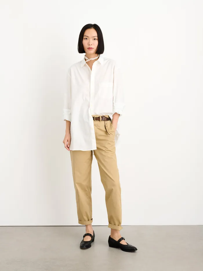 Men Alex Mill Shirts Easy Shirt In Paper Poplin White