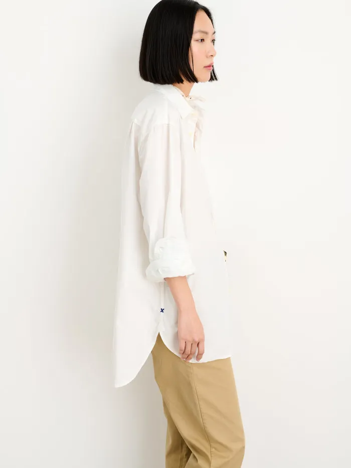 Men Alex Mill Shirts Easy Shirt In Paper Poplin White