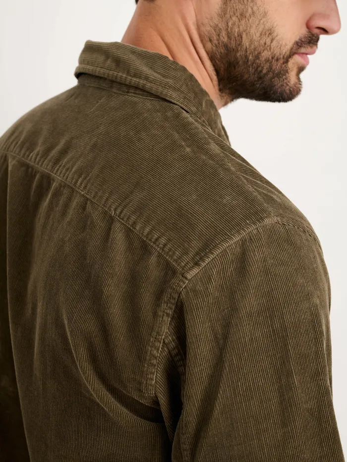 Men Alex Mill Shirts Mill Shirt In Fine Wale Corduroy Military Olive