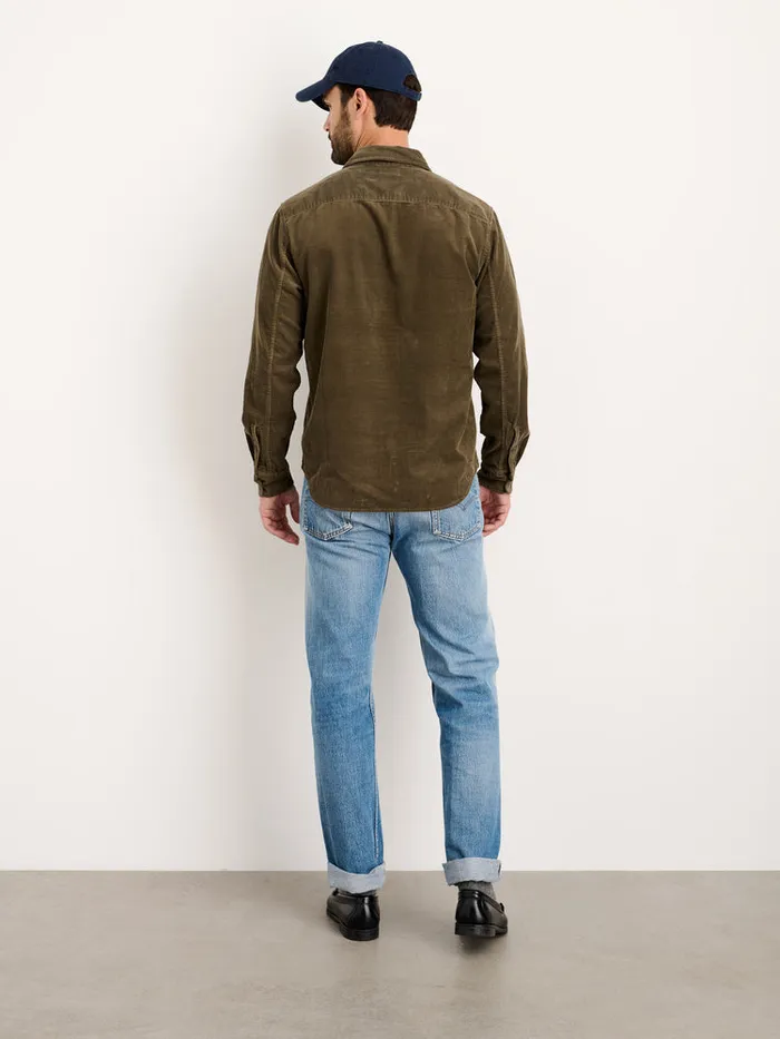Men Alex Mill Shirts Mill Shirt In Fine Wale Corduroy Military Olive