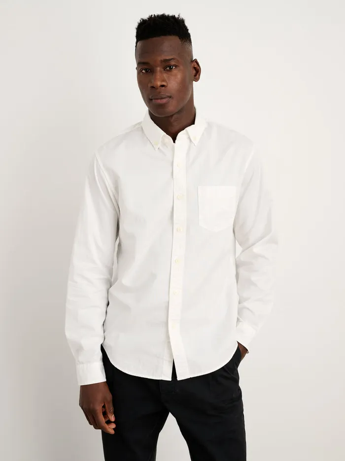 Men Alex Mill Shirts Mill Shirt In Paper Poplin White