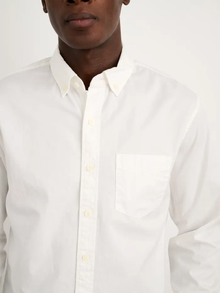 Men Alex Mill Shirts Mill Shirt In Paper Poplin White