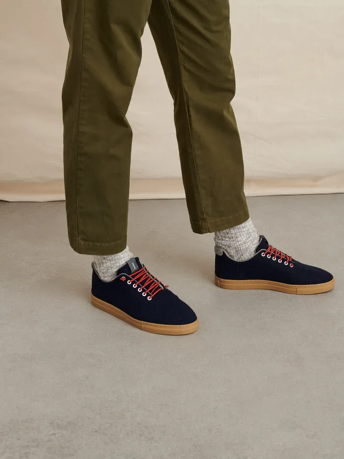 Men Alex Mill Shoes Baabuk For Alex Mill Wool Sneakers Navy