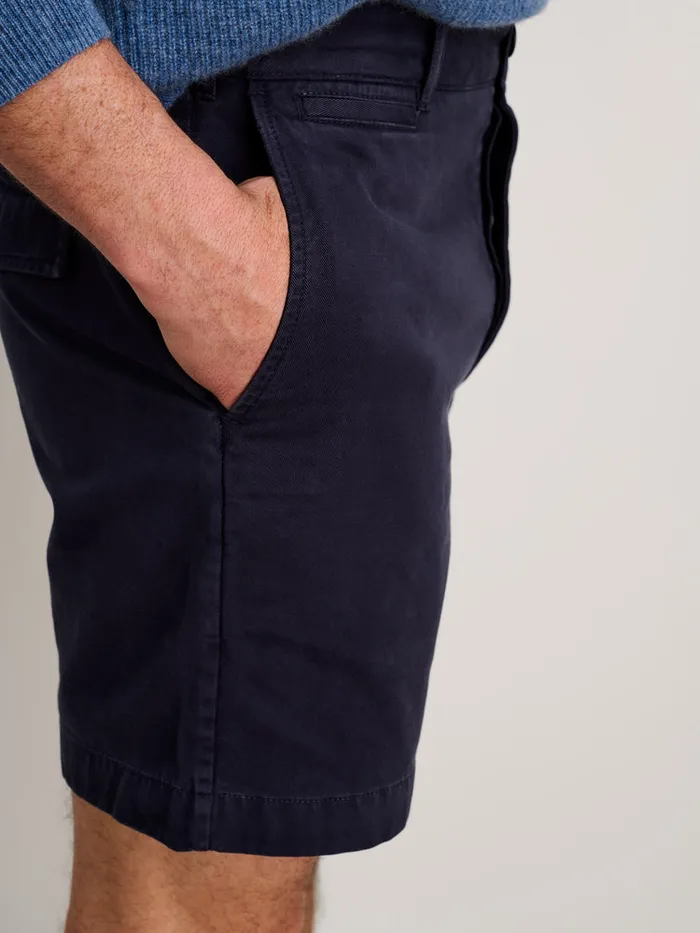 Men Alex Mill Shorts Flat Front Short In Vintage Washed Chino Dark Navy