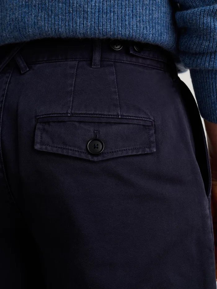 Men Alex Mill Shorts Flat Front Short In Vintage Washed Chino Dark Navy