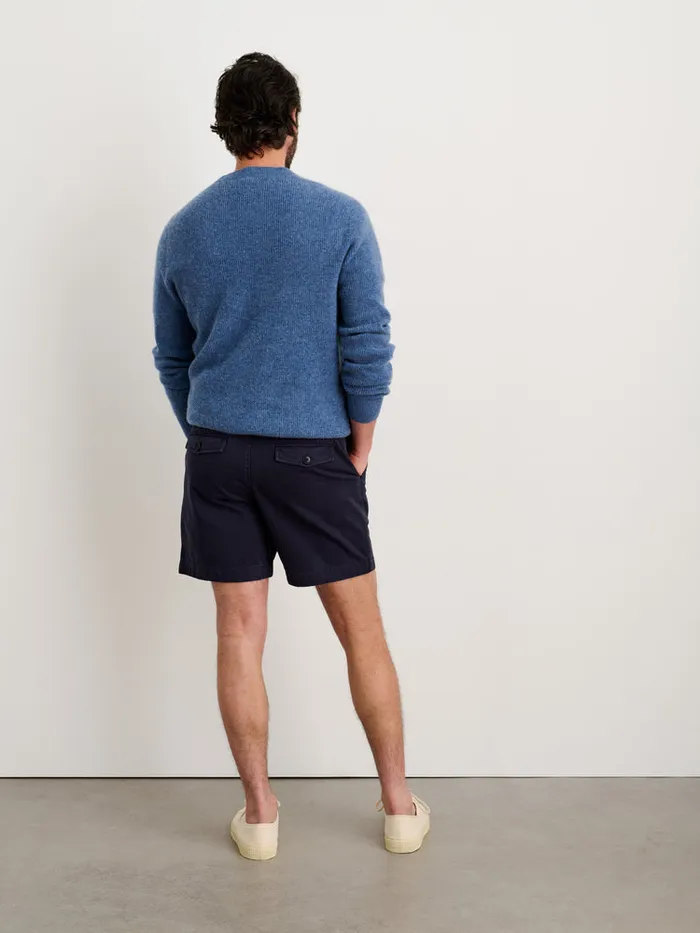 Men Alex Mill Shorts Flat Front Short In Vintage Washed Chino Dark Navy
