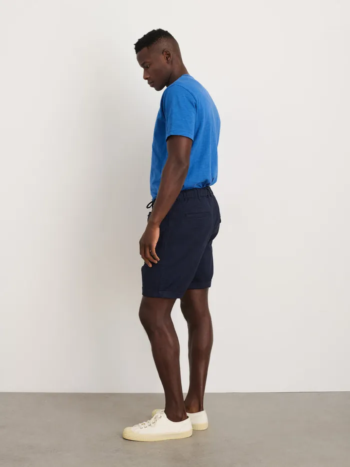 Men Alex Mill Shorts PullOn Button Fly Shorts Dark Navy