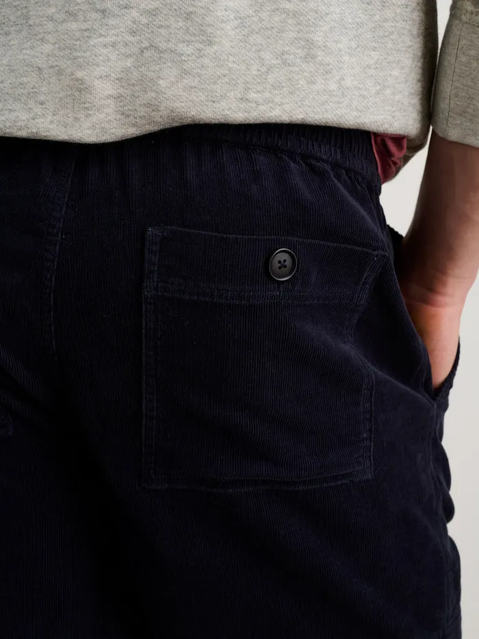 Men Alex Mill Shorts Pull On Short In Fine Wale Corduroy Dark Navy