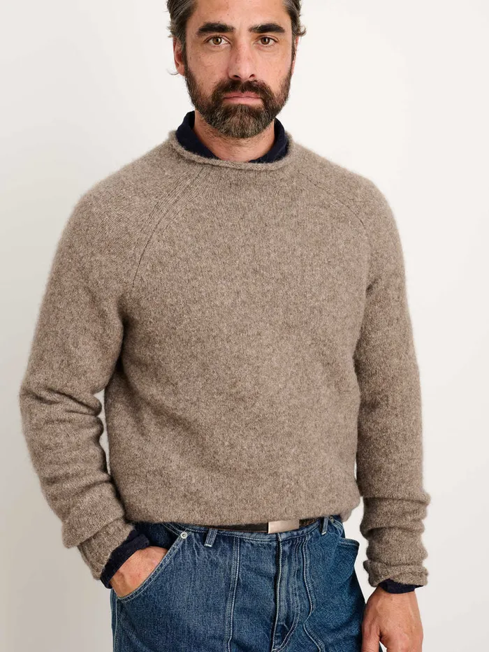 Men Alex Mill Sweaters Sweatshirts Alex Rollneck Sweater In Alpaca Chestnut