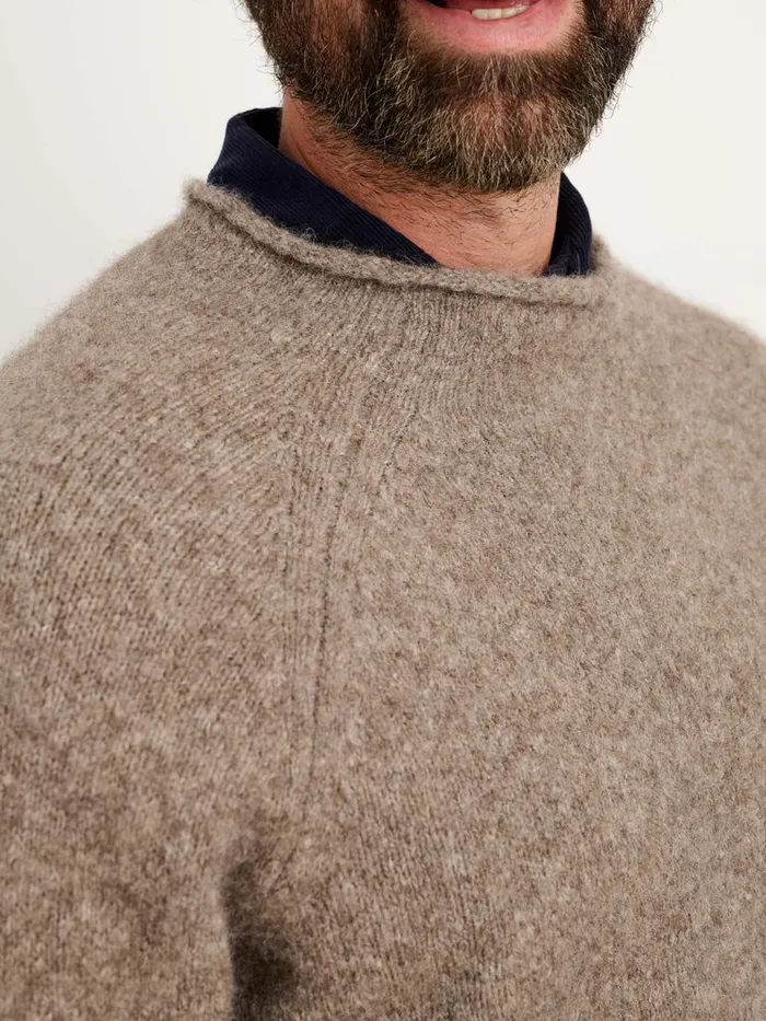 Men Alex Mill Sweaters Sweatshirts Alex Rollneck Sweater In Alpaca Chestnut