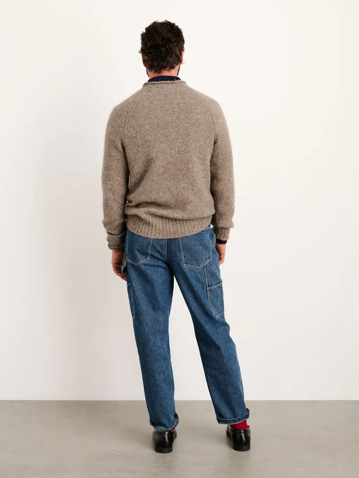 Men Alex Mill Sweaters Sweatshirts Alex Rollneck Sweater In Alpaca Chestnut