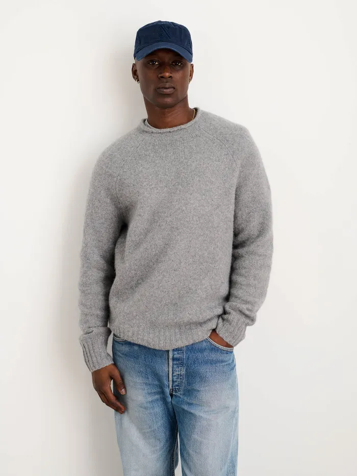 Men Alex Mill Sweaters Sweatshirts Alex Rollneck Sweater In Alpaca Heather Grey
