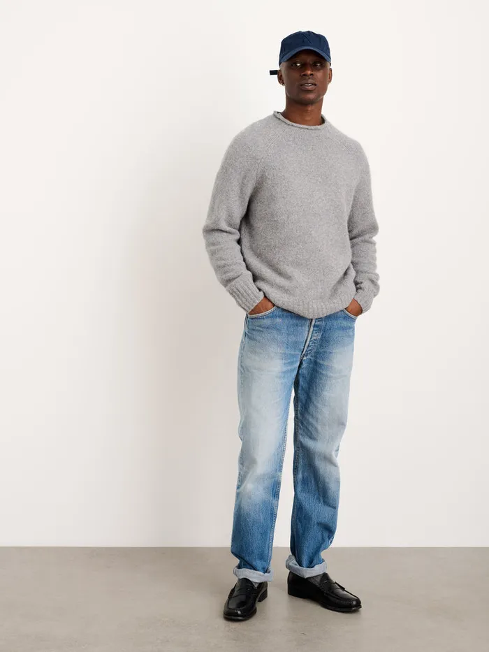 Men Alex Mill Sweaters Sweatshirts Alex Rollneck Sweater In Alpaca Heather Grey