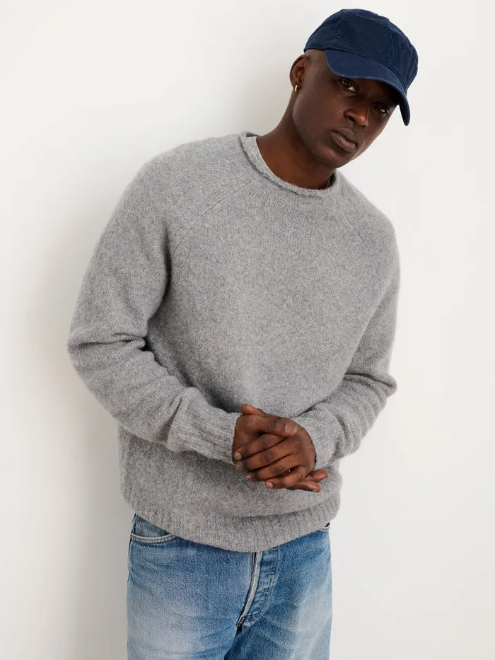 Men Alex Mill Sweaters Sweatshirts Alex Rollneck Sweater In Alpaca Heather Grey