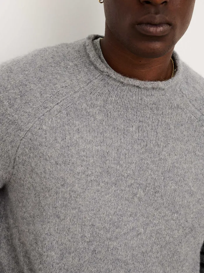 Men Alex Mill Sweaters Sweatshirts Alex Rollneck Sweater In Alpaca Heather Grey