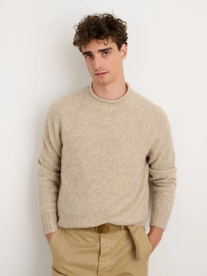Men Alex Mill Sweaters Sweatshirts Alex Rollneck Sweater In Alpaca Oatmeal