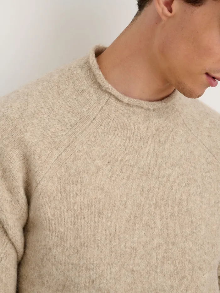 Men Alex Mill Sweaters Sweatshirts Alex Rollneck Sweater In Alpaca Oatmeal