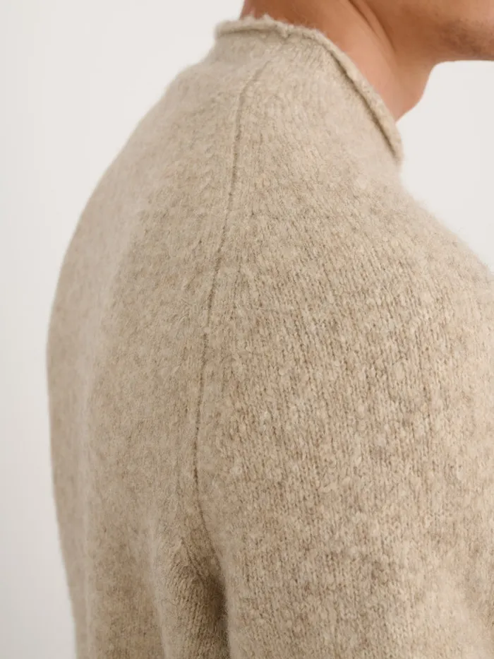 Men Alex Mill Sweaters Sweatshirts Alex Rollneck Sweater In Alpaca Oatmeal