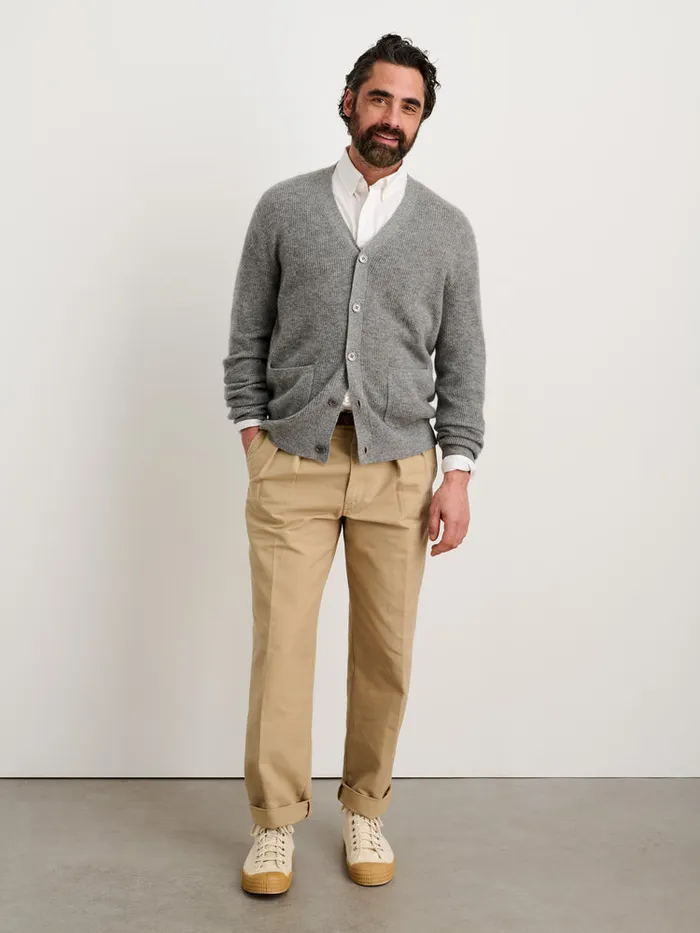 Men Alex Mill Sweaters Sweatshirts Cardigan In Lightweight Cashmere Heather Grey