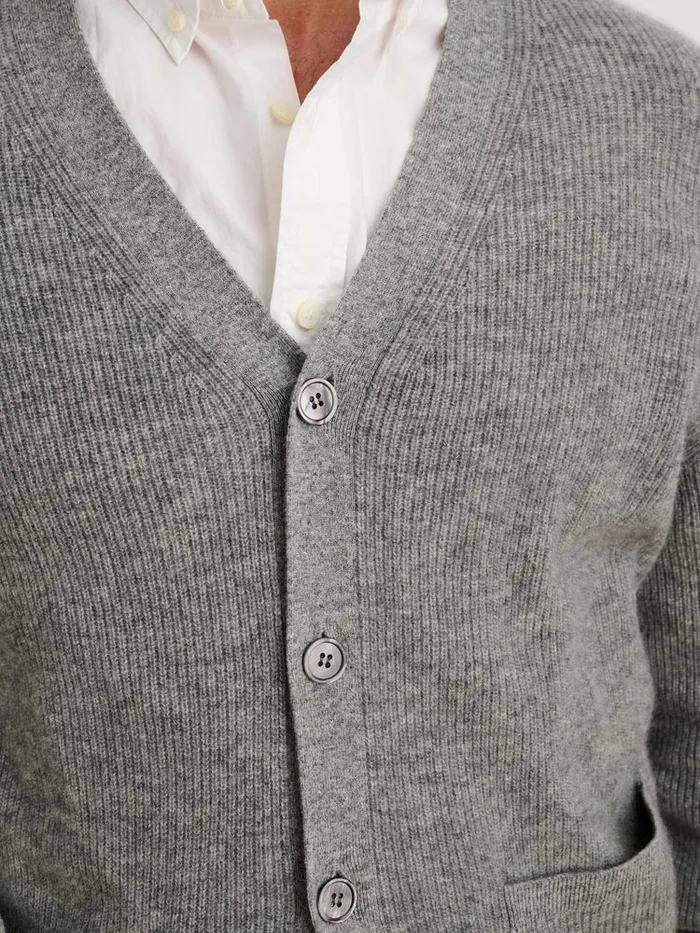 Men Alex Mill Sweaters Sweatshirts Cardigan In Lightweight Cashmere Heather Grey