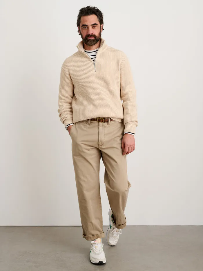 Men Alex Mill Sweaters Sweatshirts Half Zip Sweater In Chunky Cotton