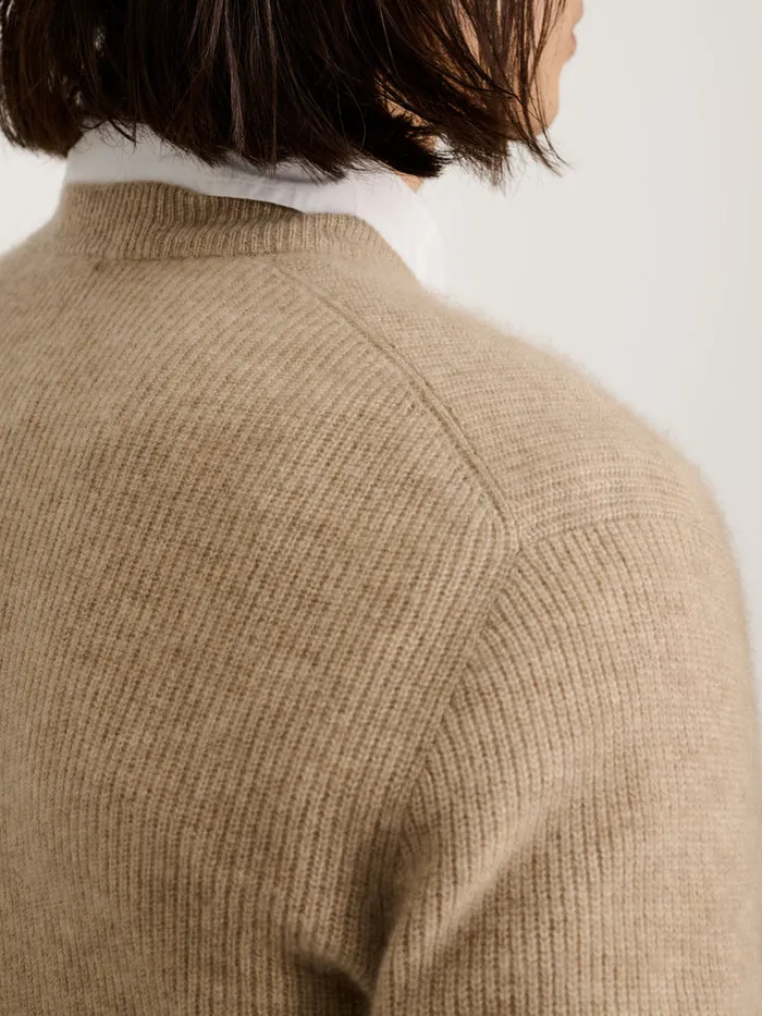Men Alex Mill Sweaters Sweatshirts Jordan Sweater In Lightweight Cashmere Stone