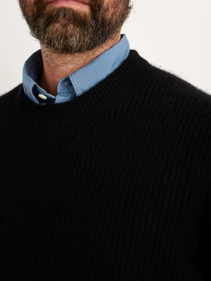 Men Alex Mill Sweaters Sweatshirts Jordan Sweater In Washed Cashmere Black