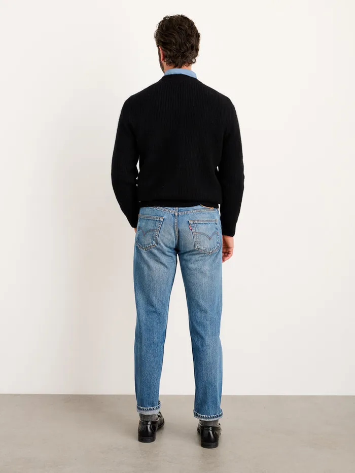 Men Alex Mill Sweaters Sweatshirts Jordan Sweater In Washed Cashmere Black