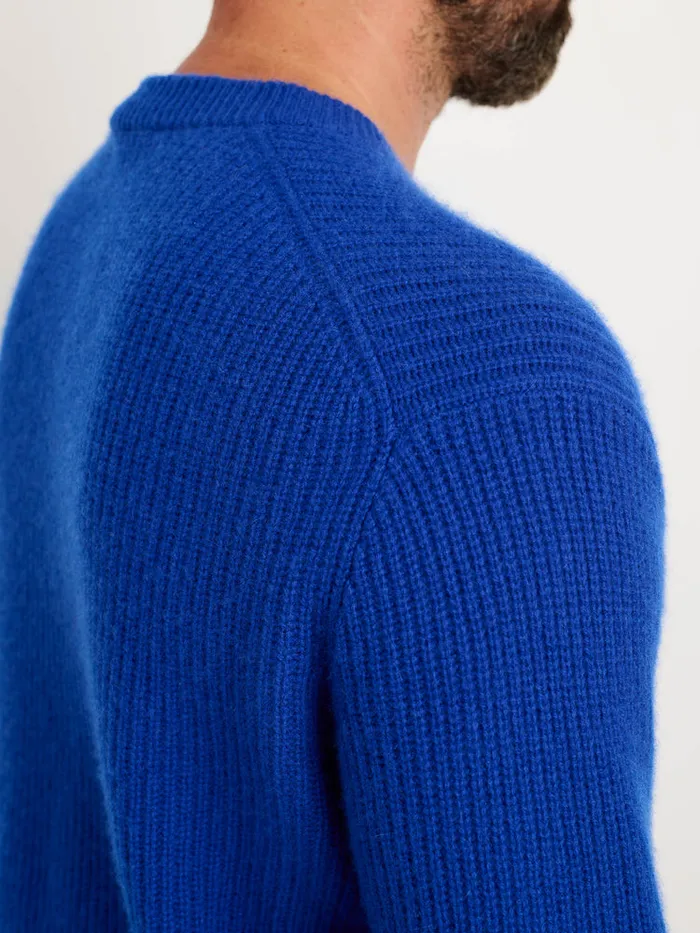 Men Alex Mill Sweaters Sweatshirts Jordan Sweater In Washed Cashmere Cobalt