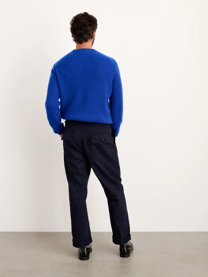 Men Alex Mill Sweaters Sweatshirts Jordan Sweater In Washed Cashmere Cobalt