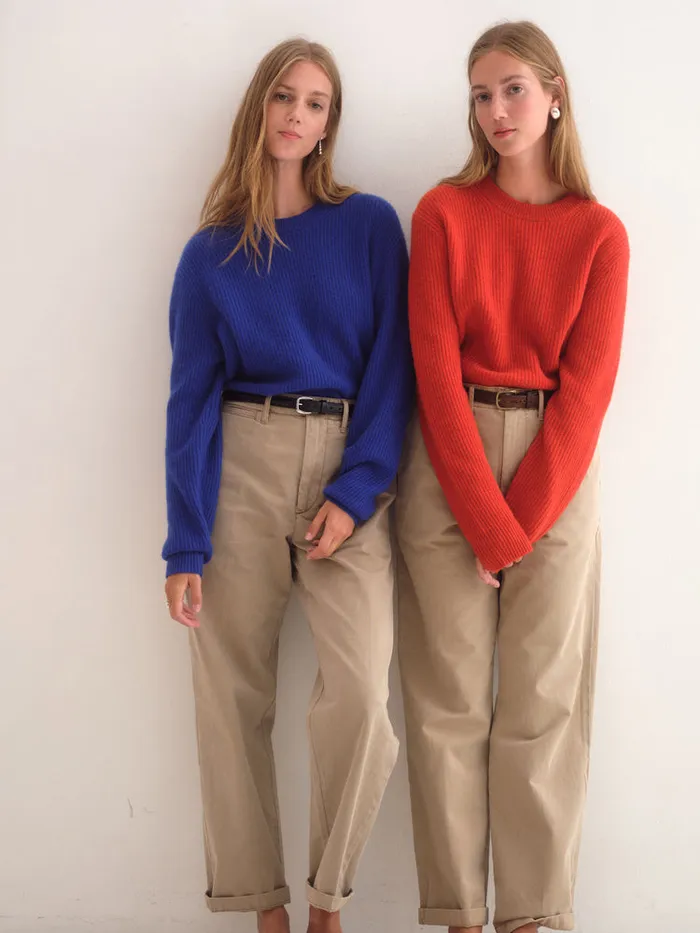 Men Alex Mill Sweaters Sweatshirts Jordan Sweater In Washed Cashmere Cobalt