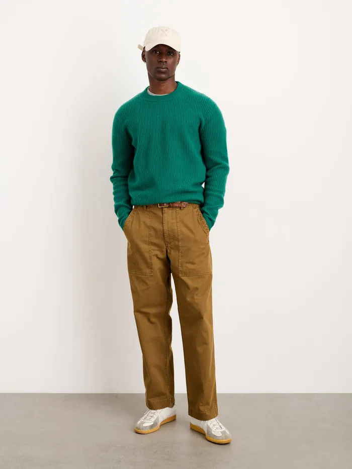 Men Alex Mill Sweaters Sweatshirts Jordan Sweater In Washed Cashmere Kelly Green
