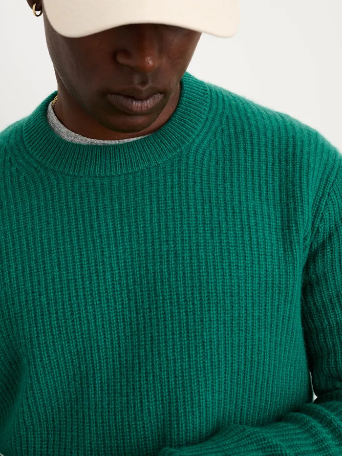 Men Alex Mill Sweaters Sweatshirts Jordan Sweater In Washed Cashmere Kelly Green