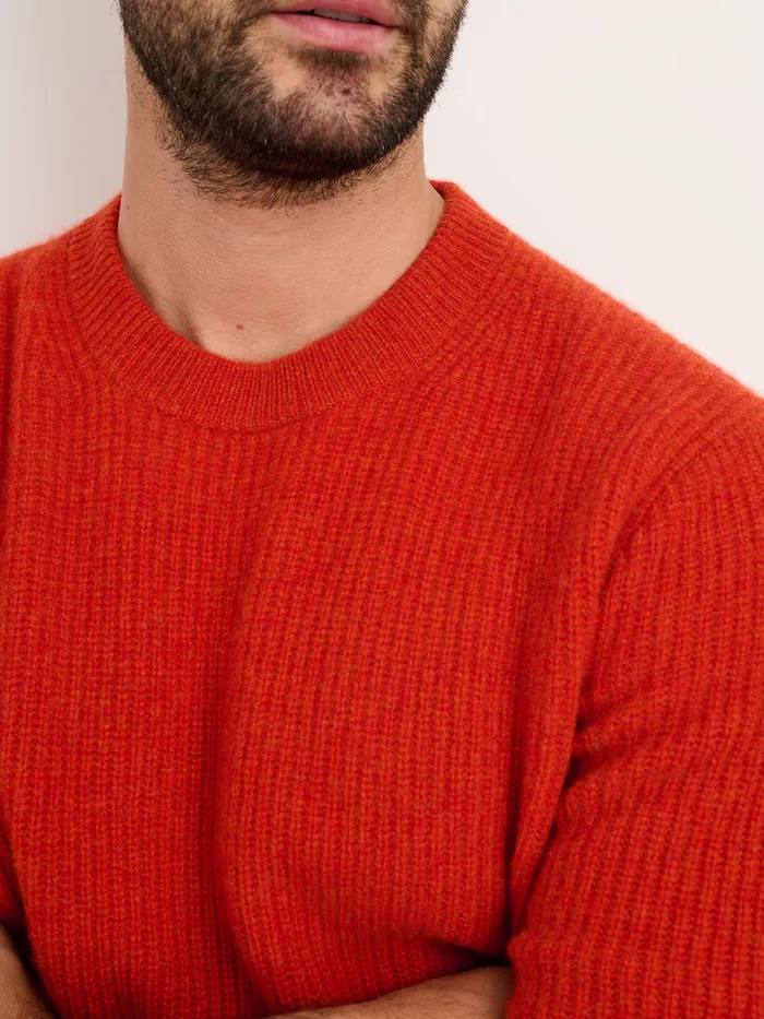 Men Alex Mill Sweaters Sweatshirts Jordan Sweater In Washed Cashmere Paprika