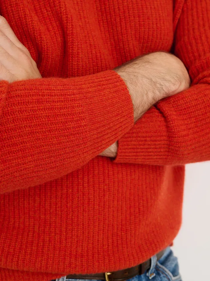 Men Alex Mill Sweaters Sweatshirts Jordan Sweater In Washed Cashmere Paprika
