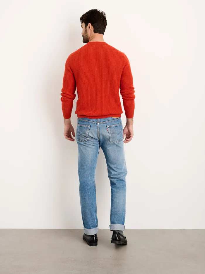 Men Alex Mill Sweaters Sweatshirts Jordan Sweater In Washed Cashmere Paprika