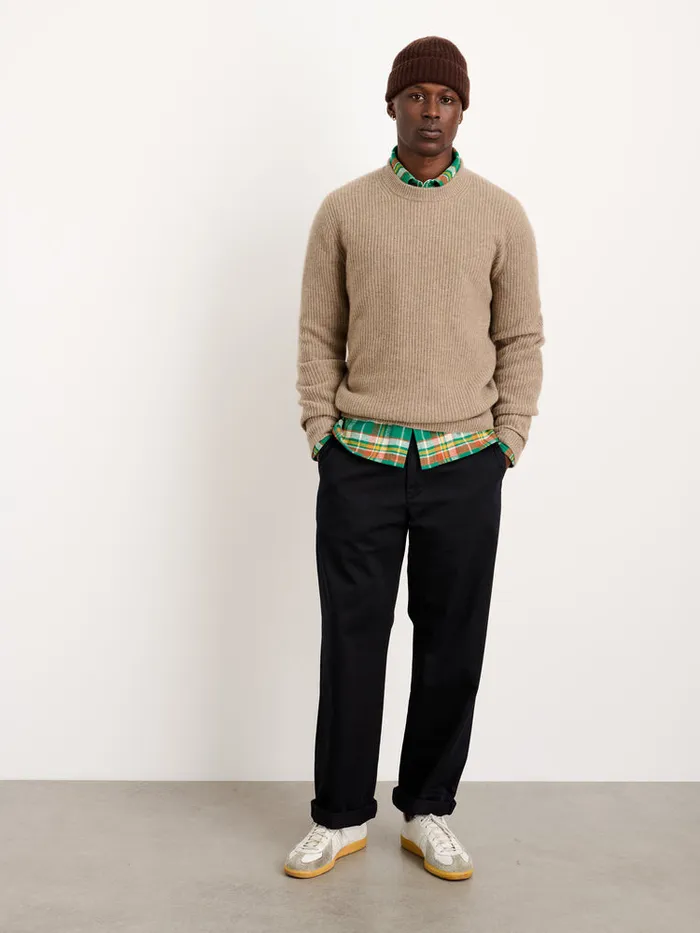 Men Alex Mill Sweaters Sweatshirts Jordan Sweater In Washed Cashmere Taupe