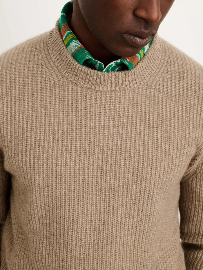 Men Alex Mill Sweaters Sweatshirts Jordan Sweater In Washed Cashmere Taupe