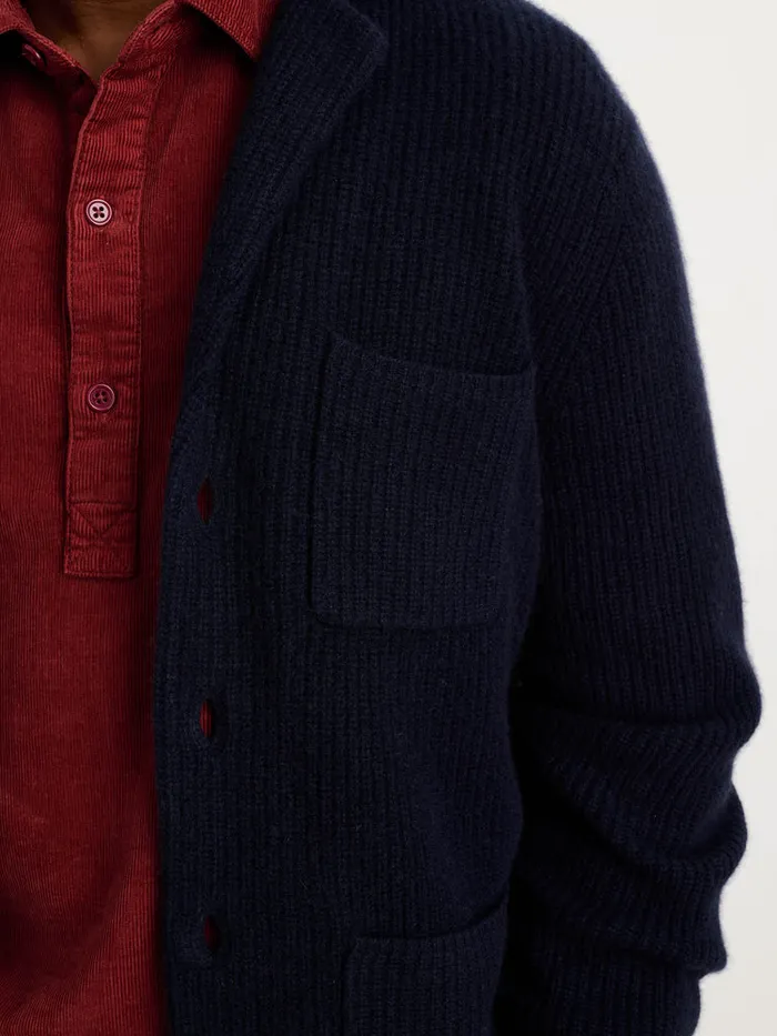Men Alex Mill Sweaters Sweatshirts Mitchell Cardigan In Washed Cashmere Navy