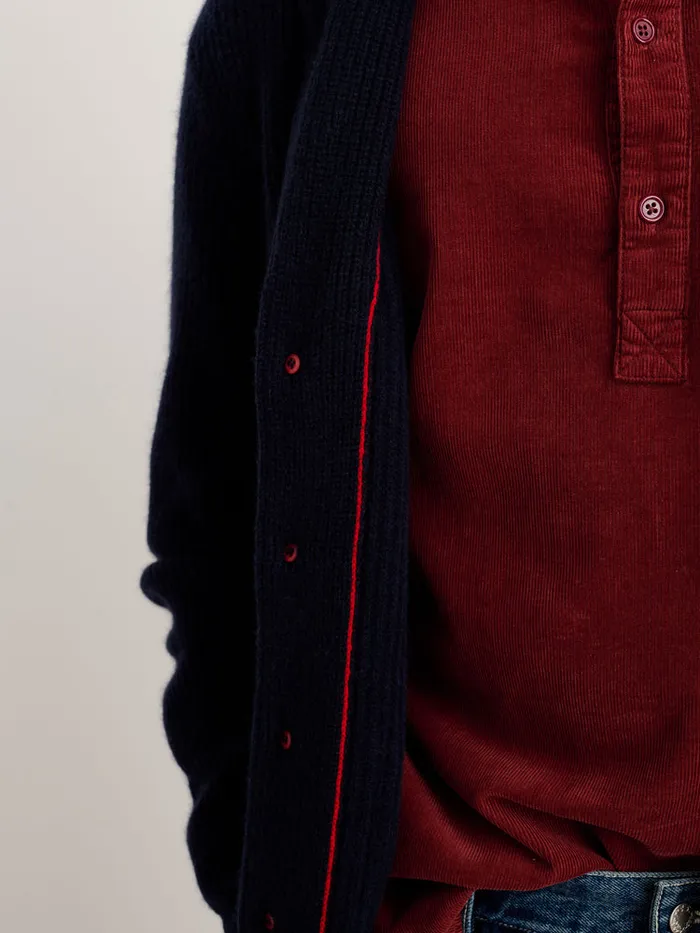 Men Alex Mill Sweaters Sweatshirts Mitchell Cardigan In Washed Cashmere Navy