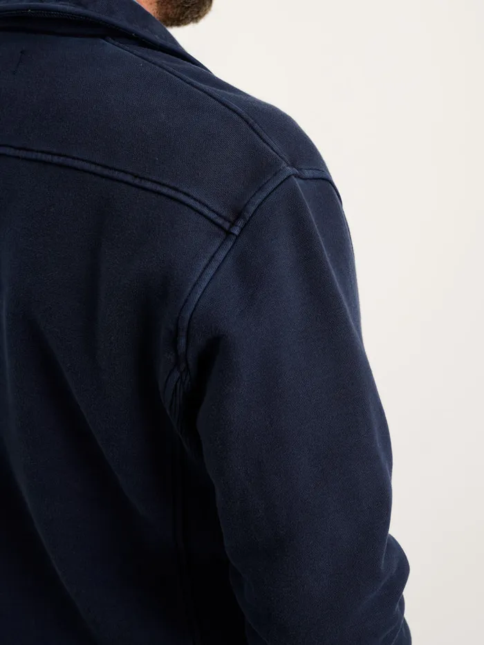 Men Alex Mill Sweaters Sweatshirts Som Half Zip Sweatshirt In Fleece Navy