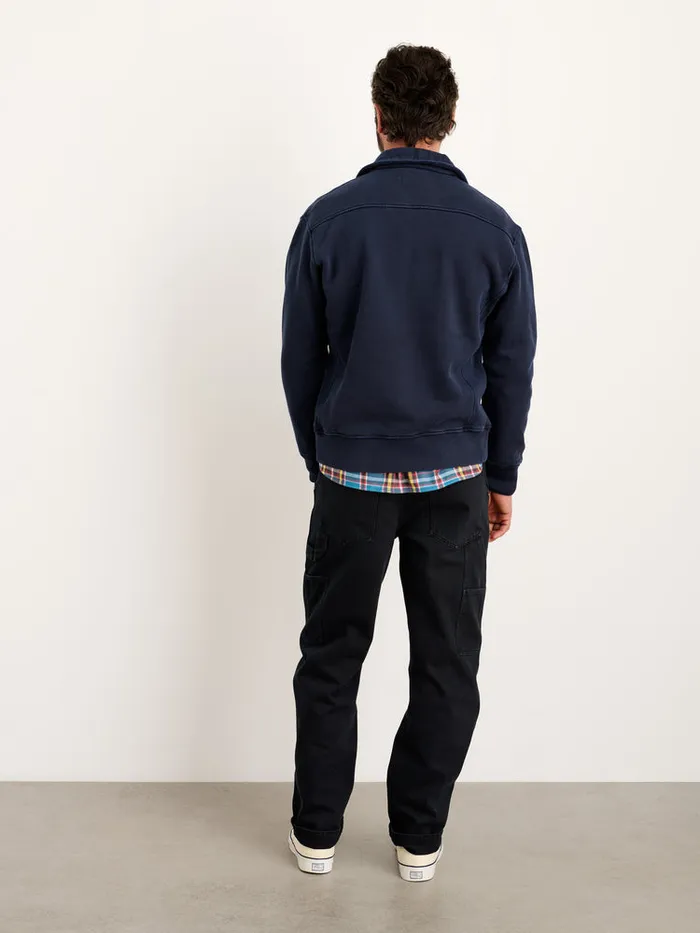 Men Alex Mill Sweaters Sweatshirts Som Half Zip Sweatshirt In Fleece Navy