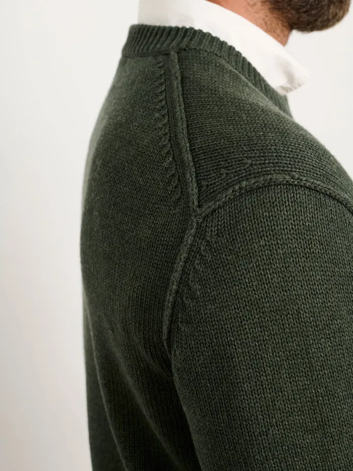 Men Alex Mill Sweaters Sweatshirts Weston Pullover In Wool Cotton Heather Forest