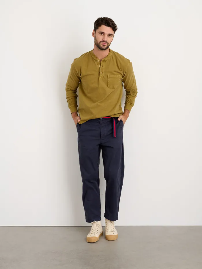 Men Alex Mill Tees Polos Allan Henley In Heavyweight Jersey Khaki