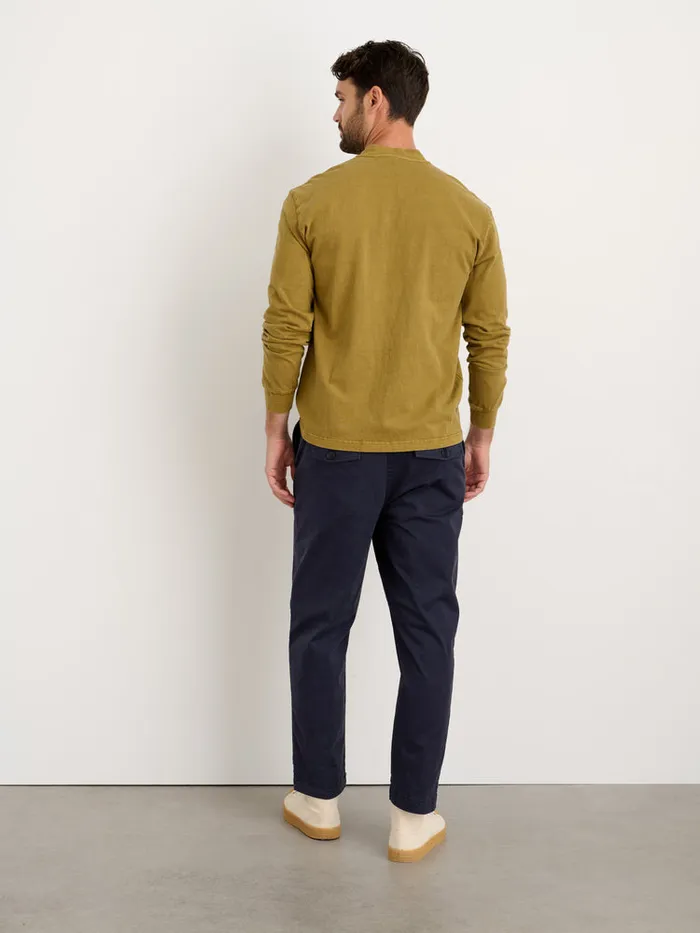 Men Alex Mill Tees Polos Allan Henley In Heavyweight Jersey Khaki