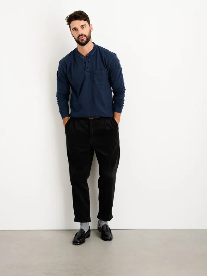 Men Alex Mill Tees Polos Allan Henley In Heavyweight Jersey Navy