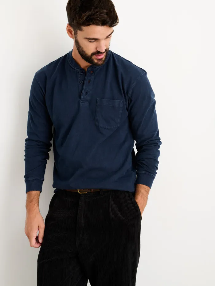 Men Alex Mill Tees Polos Allan Henley In Heavyweight Jersey Navy