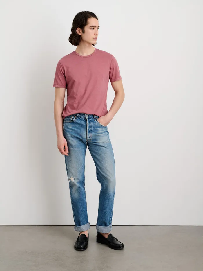 Men Alex Mill Tees Polos Lightweight Mercer Tee Currant