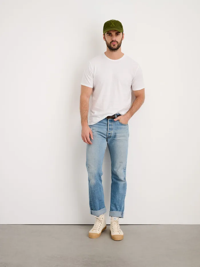 Men Alex Mill Tees Polos Lightweight Mercer Tee White