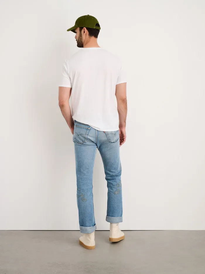 Men Alex Mill Tees Polos Lightweight Mercer Tee White
